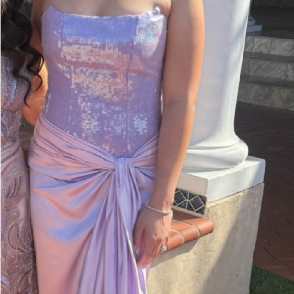 Bronx and Banco Lavender Sequin Wedding Dress - Picture 5 of 5
